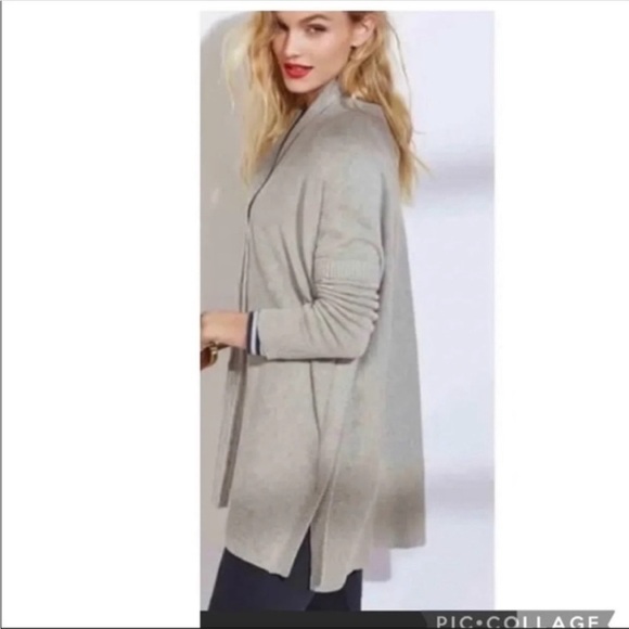 CAbi Gray Charlotte Poncho Tunic Sweater Sz S EUC - Picture 2 of 10